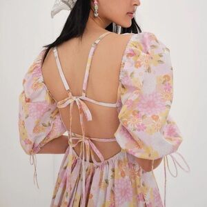 For Love And Lemons Carrie Midi floral dress